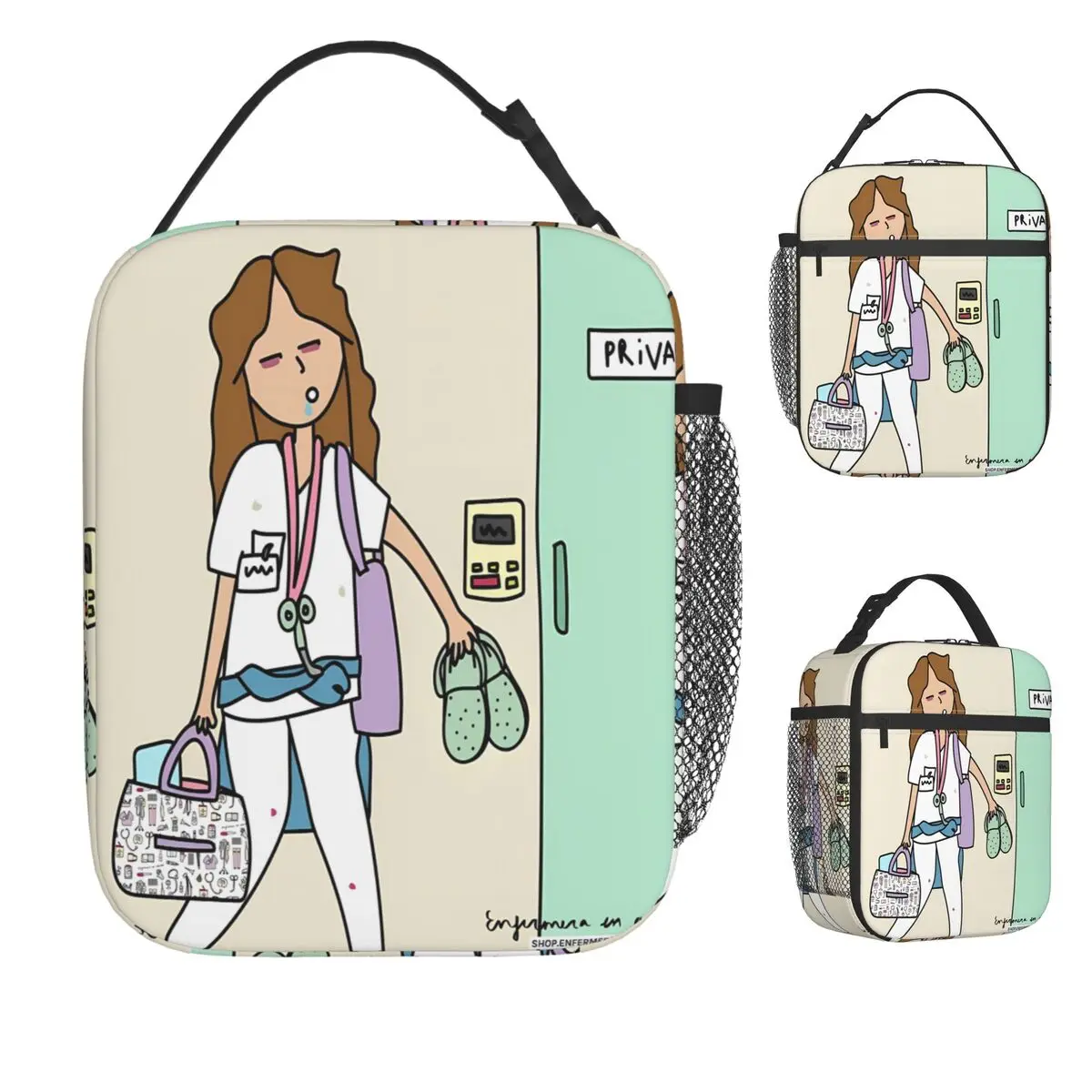 

Comfort Doctor Nurse Lunch Bag Enfermera En Apuros Cute Lunch Box For Unisex Work Portable Insulated Cooler Bag Tote Food Bags