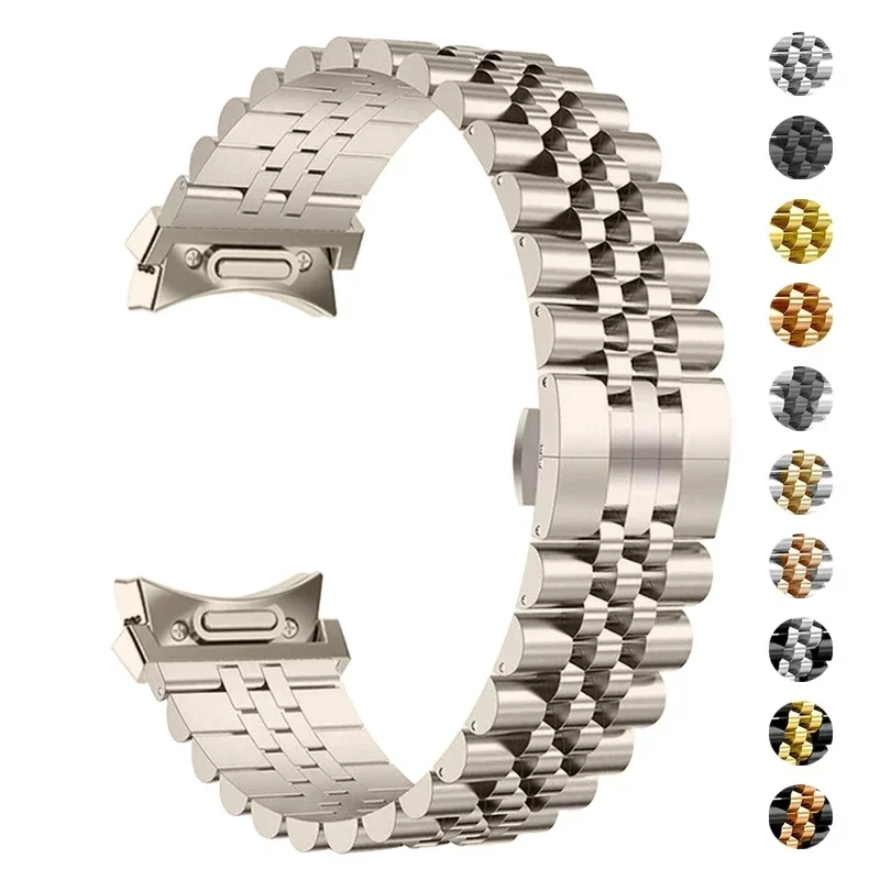 No Gaps Steel Strap for Samsung Galaxy Watch 7/6/5/4 40mm 44mm Metal Quick Fit Band for galaxy watch 6 Classic 43 47mm 5Pro 45mm