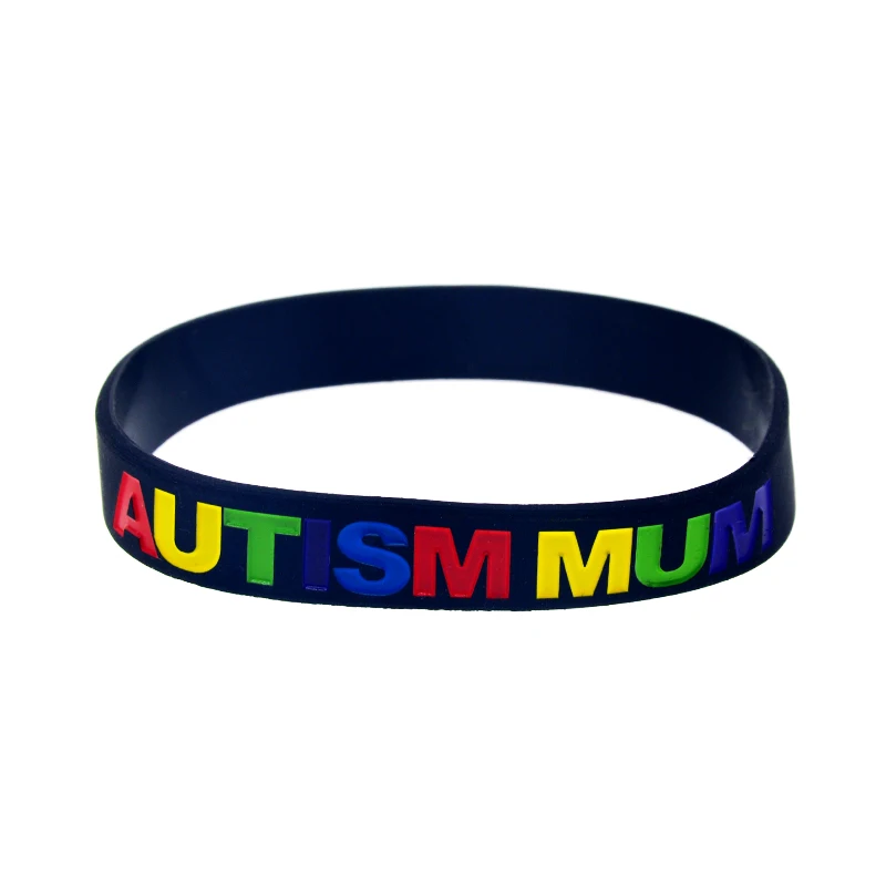 1 Stück Autismus-Mutter-Silikonarmband, Autismus-Bewusstseins-Gummiarmreif, Wohltätiges Geschenk, Handband – Detail 2