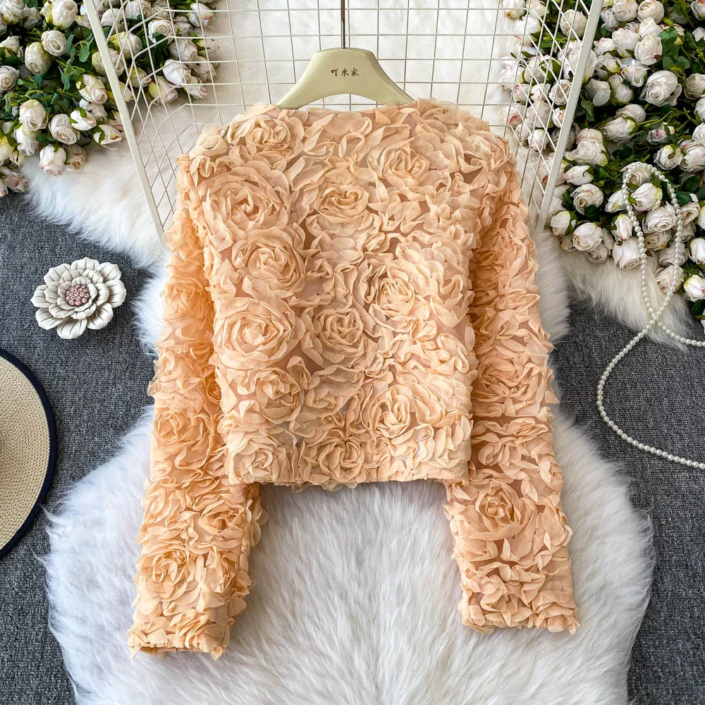 Autumn Spring New Pink Fragrant Coat Women's Nail Diamond Fashion Lace Jacket