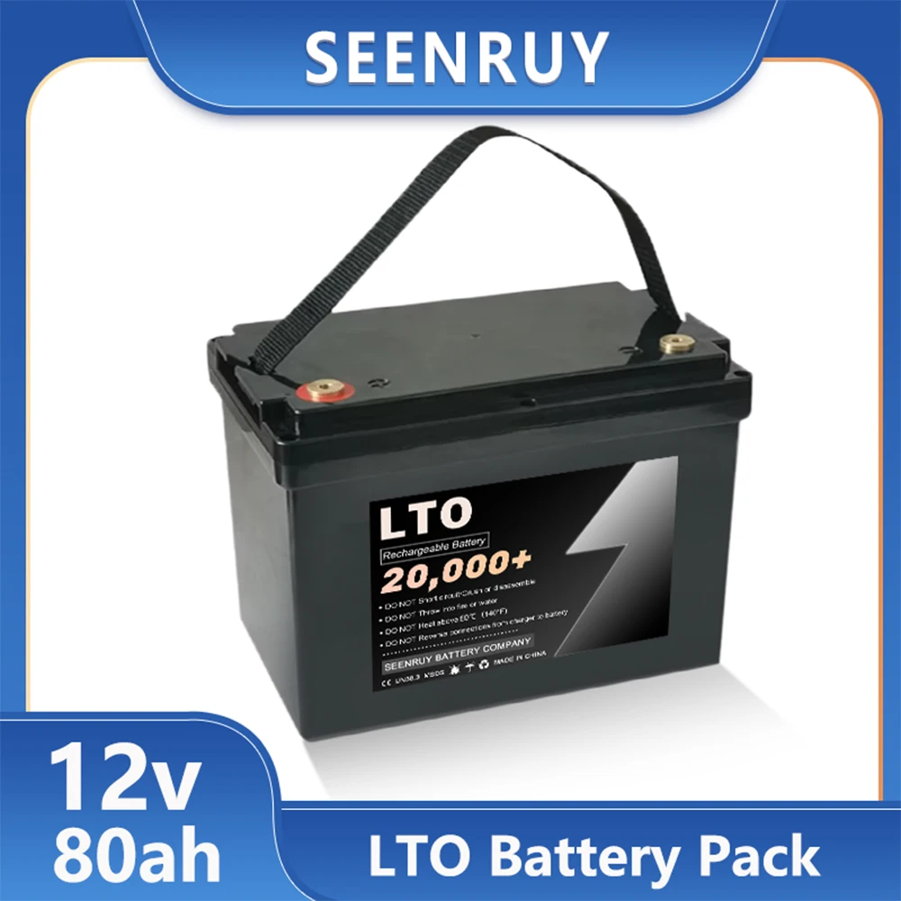 

12V 80AH LTO With 100A 150A BMS Lithium Titanate Battery For 1000W 1500W Electric Cars Solar System Motorhome RV
