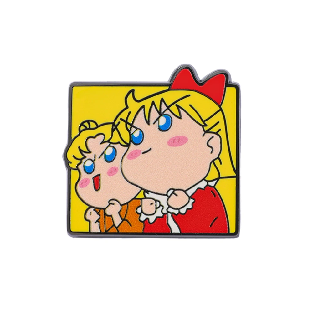 

1 шт., брошь с героями мультфильмов в стиле аниме, забавная эмалированная булавка для девочек, металлический значок, ювелирные изделия, рюкзак, аксессуары для одежды, праздничный подарок
