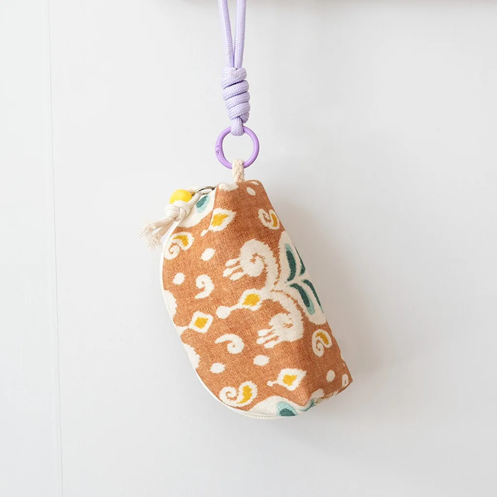 Ethnic Coin Purse Colorfast Cotton Coin Pouch Portable Small Pouch Lightweight Bohemian Cultural Coin Bag For Unisex Use Daily