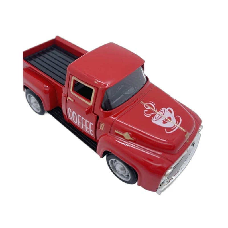 

Coffee Bar Metal Truck Retro Pickup Mini Diecast Truck For Farmhouse Coffee Station Table Top Decor