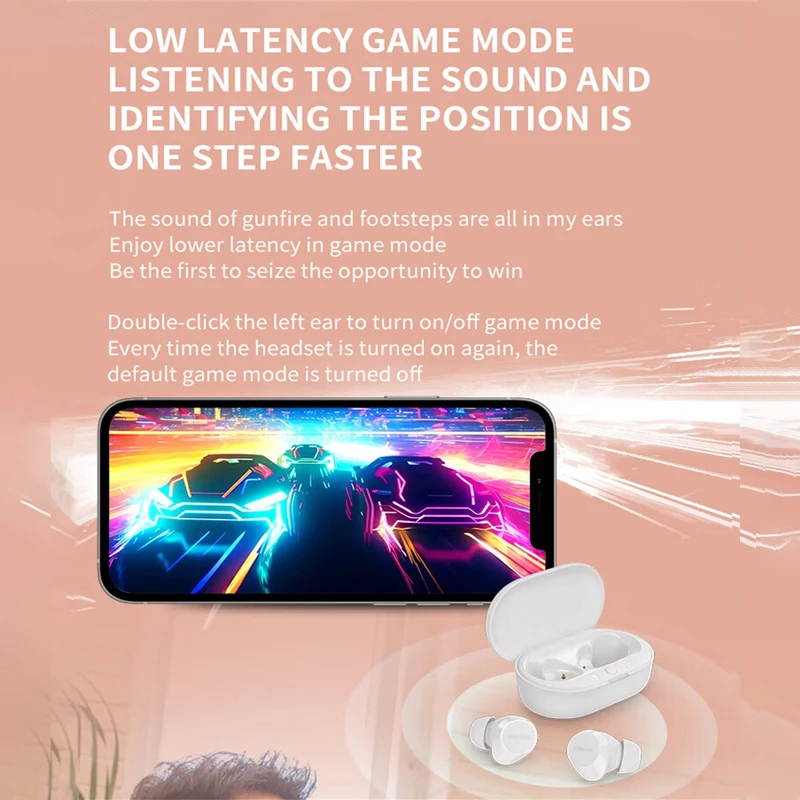 فيليبس TAT1209 سماعات بلوتوث لاسلكية حقيقية HiFi ستيريو HD دعوة التحكم باللمس سماعة مع هيئة التصنيع العسكري آيفون أندرويد العالمي #5