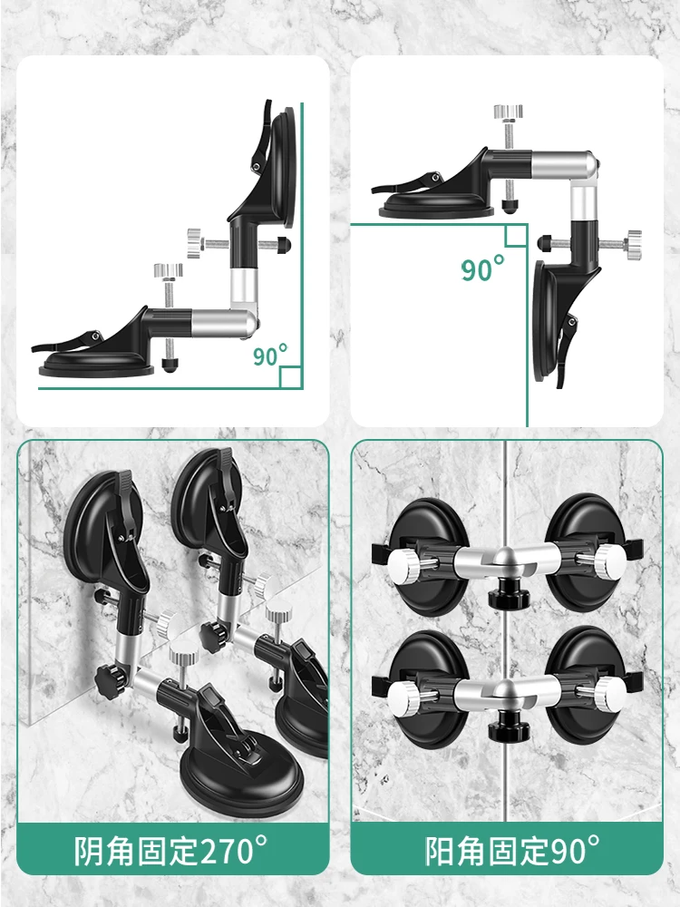 Table Suction Cup Tile Glass Strong Heavy-Duty Fixed Sucker Single and Double Claw Aluminum Alloy Floor Sticker