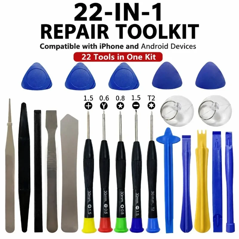 Multi-Function Precision Screwdriver Repair Kit with Pry Opening Spudger for iPhone Disassembly