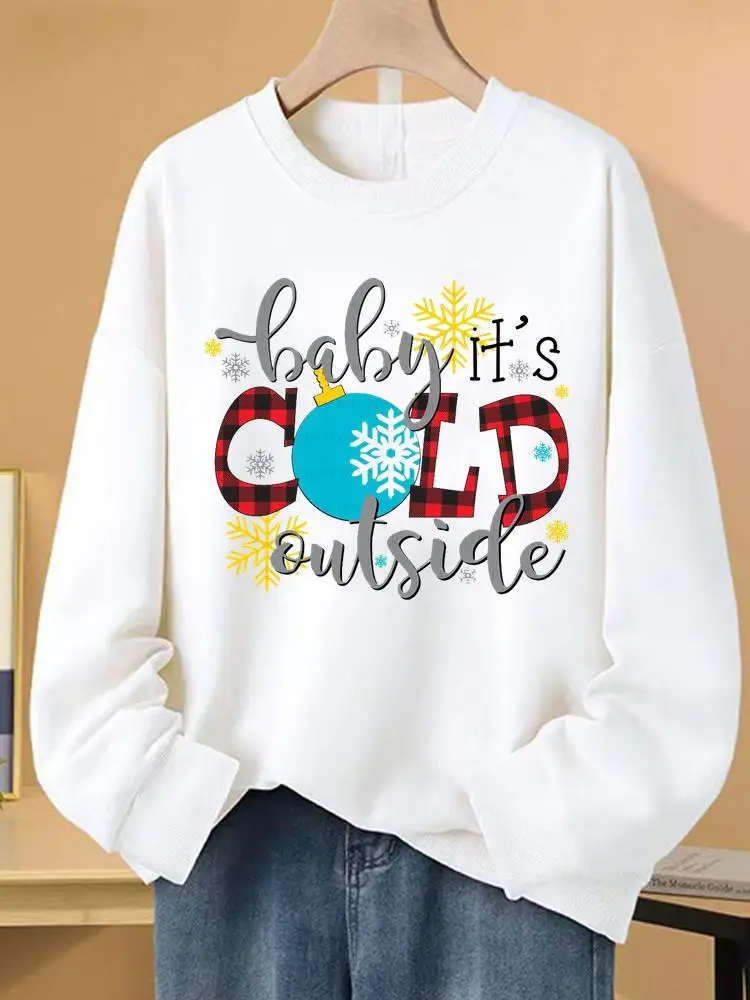 

Lovely Plaid 90s Trend Spring New Year Fashion Winter Pullovers Women Fleece Clothing Christmas Print Female Graphic Sweatshirts