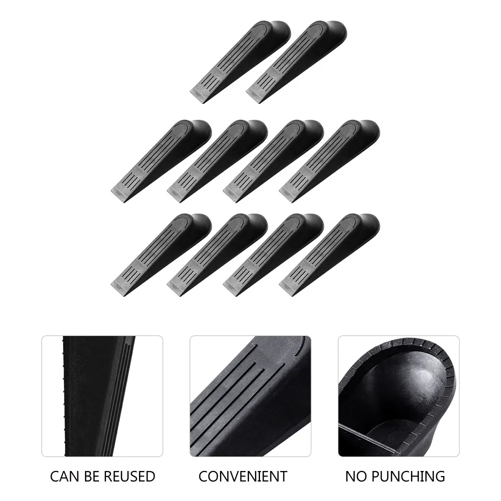 

10Pcs Door Stoppers Professional Anti-Slip Door Wedge for Home Office Floor Safety Buffers Prevent Finger Injuries