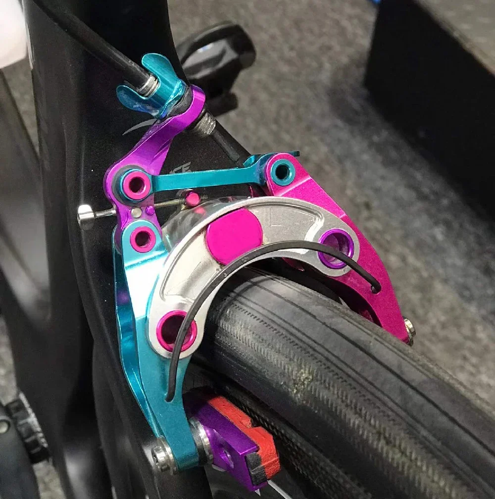 2025 Neue G4-Bremse, Rennradbremse, 92 g/96 g, Straßenzeit, Triathlon, Kies, Fahrrad, V-Bremssattel, Direktmontage, Rot, R9100 – Detail 10