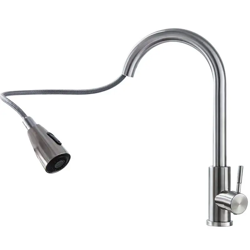 

Brushed Kitchen Faucet Rotatable Camper Faucet Kitchen Faucet Sprayer Head Attachment Kitchen Tap Head Attachment For Kitchen Or