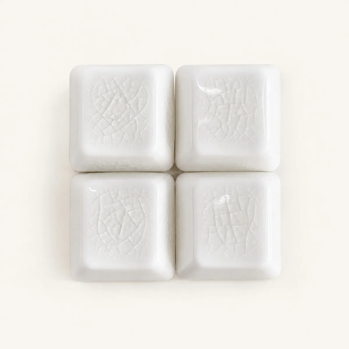 Ice Crackle Ceramic Keycaps, 4pcs OEM Profile Blank MX Stem Semi Shine-Through Keys, Multiple Colors, A Row