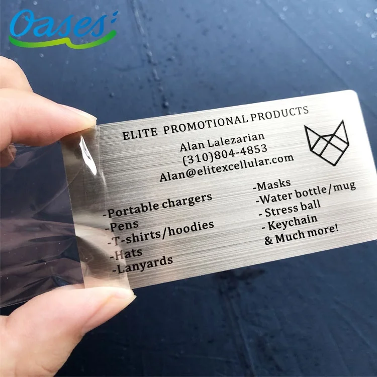 Customized query 2025 Factory Wholesale Personalized Logo Engraved Advertising Use Stainless Steel Material Business Card with B