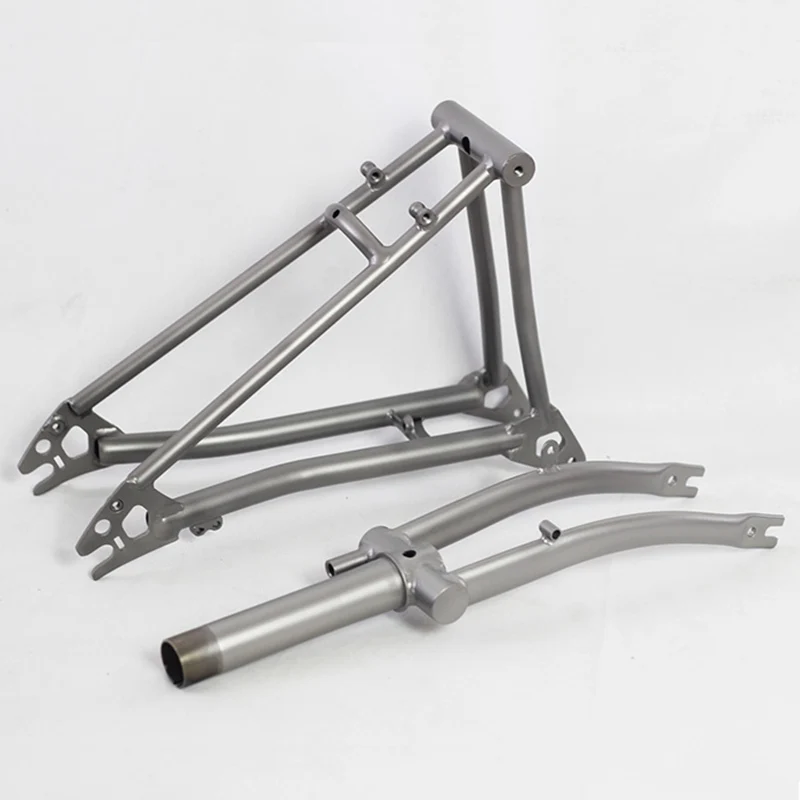 P Line Titanium Brompton Front Fork and Rear Triangle Frame, Tr-Folding Bike