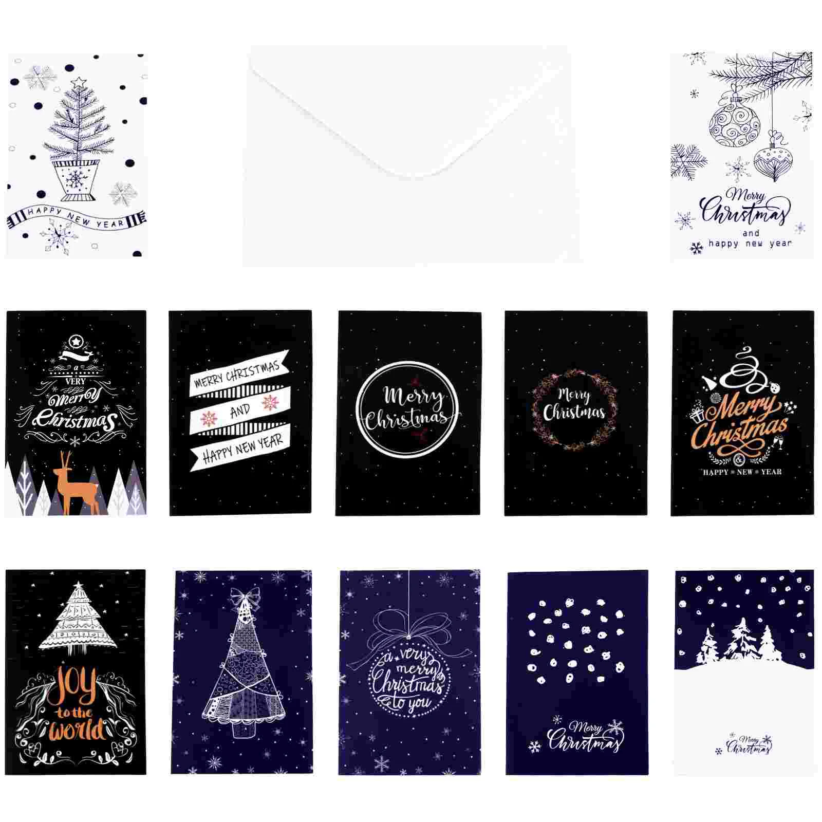 

The Christmas Card Greeting Set Cartoon Cards Elk DIY Invitation Supplies Paper