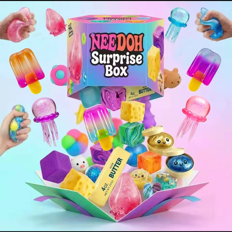 Figet Toys Mystery Tpr Soft Gel Ice Cream Jellyfish,Squishy Squeeze Toy,Mochi Sensory Toys,Decompression,Антистресс,squishy toy