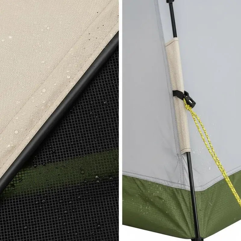 Carpa instantánea para 2-4 personas con toldo extraíble para camping, senderismo y viajes al aire libre