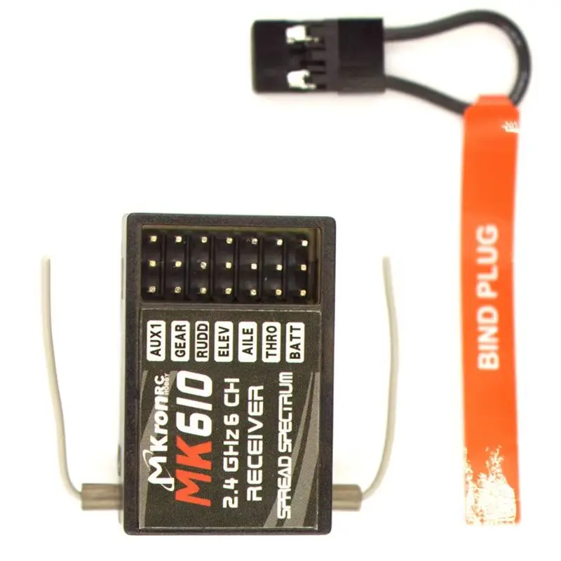 DSM2 MK610 AR6100 2.4G 6CH RC Receiver Fit Spektrum DX6i DX7 DX8  JR X6R X8R Walkera DEVO7 10 Transmitter of RC Drone