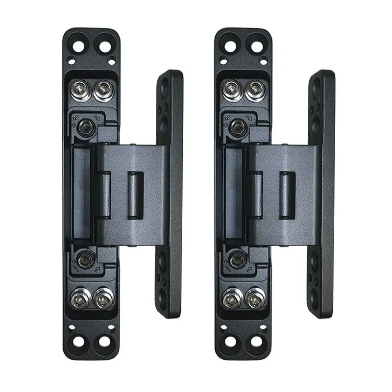 1PCS New Invisible Door 2D Hinge Folding Door With Adjustable Hidden 10mm Edge Zinc Alloy Concealed Hinge Hardware Accessories