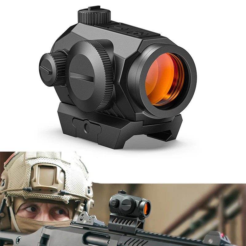 

CVLIFE JackalHowl Rifle Scope Motion Awake Red Dot Sight 2 MOA Reflex Sights Optics with Absolute Co-Witness Riser for Picatinny