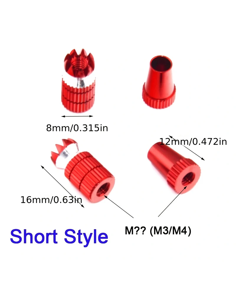 2Pcs Aluminum RC Car Plane Controller Rocker Head M3 3mm Transmitter Gimbal Sticks Ends for MC8B 6C AT9 FUTABA DIY Parts view 2