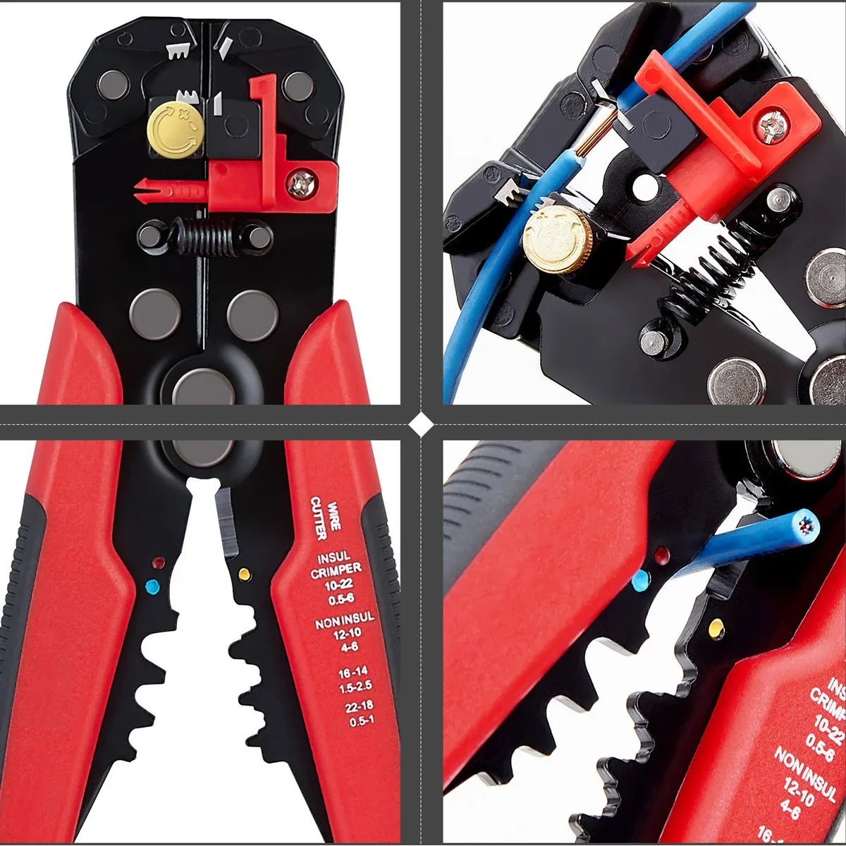 Professional Electrician Wire Tool Cable Wire Stripper Cutter Crimper Automatic Crimping Stripping Plier