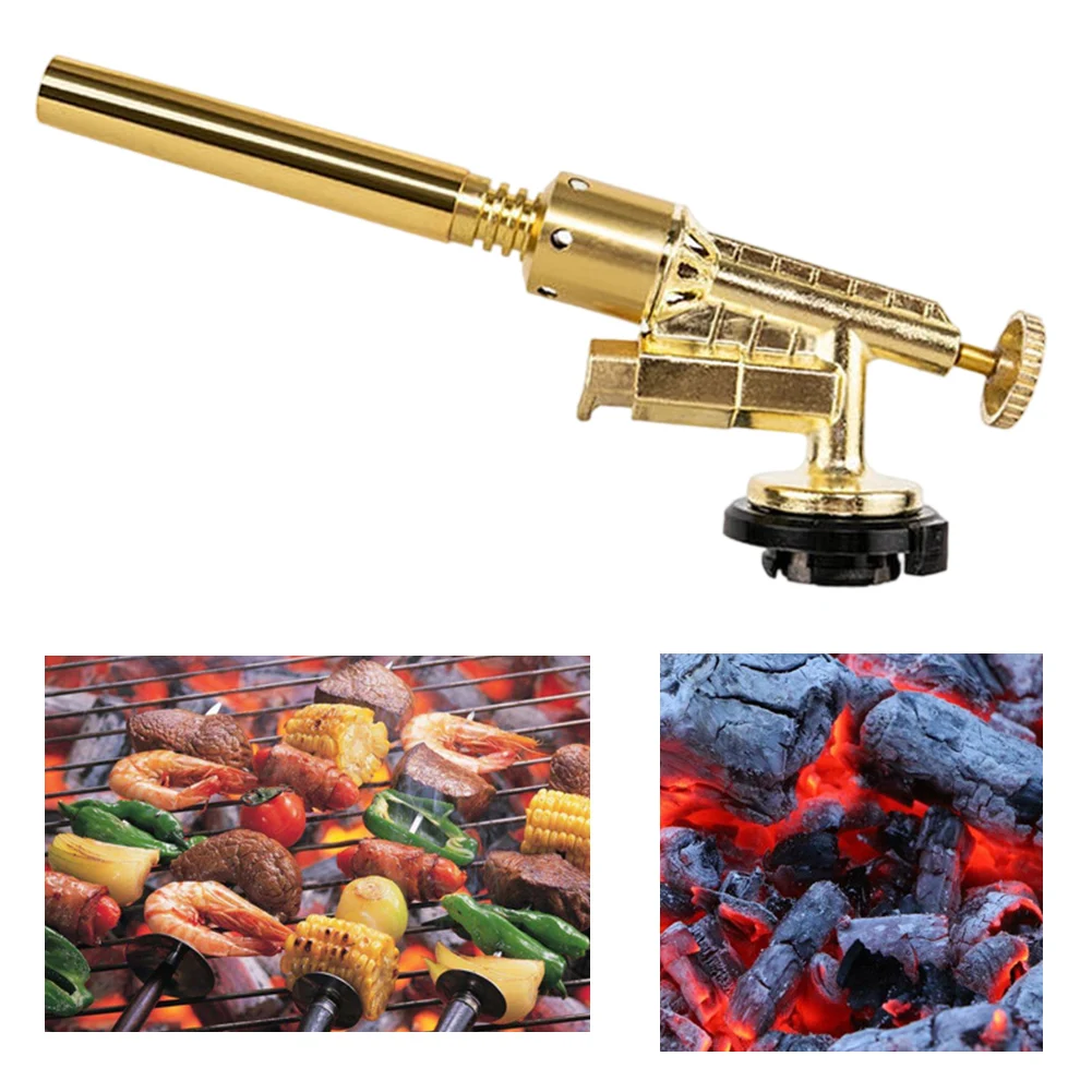 

Portable Gas Burner Welding Torch Gas Torch Flame Gun Blow High-Temperature Welding Cooking Tool For BBQ Camping Lighter Heating