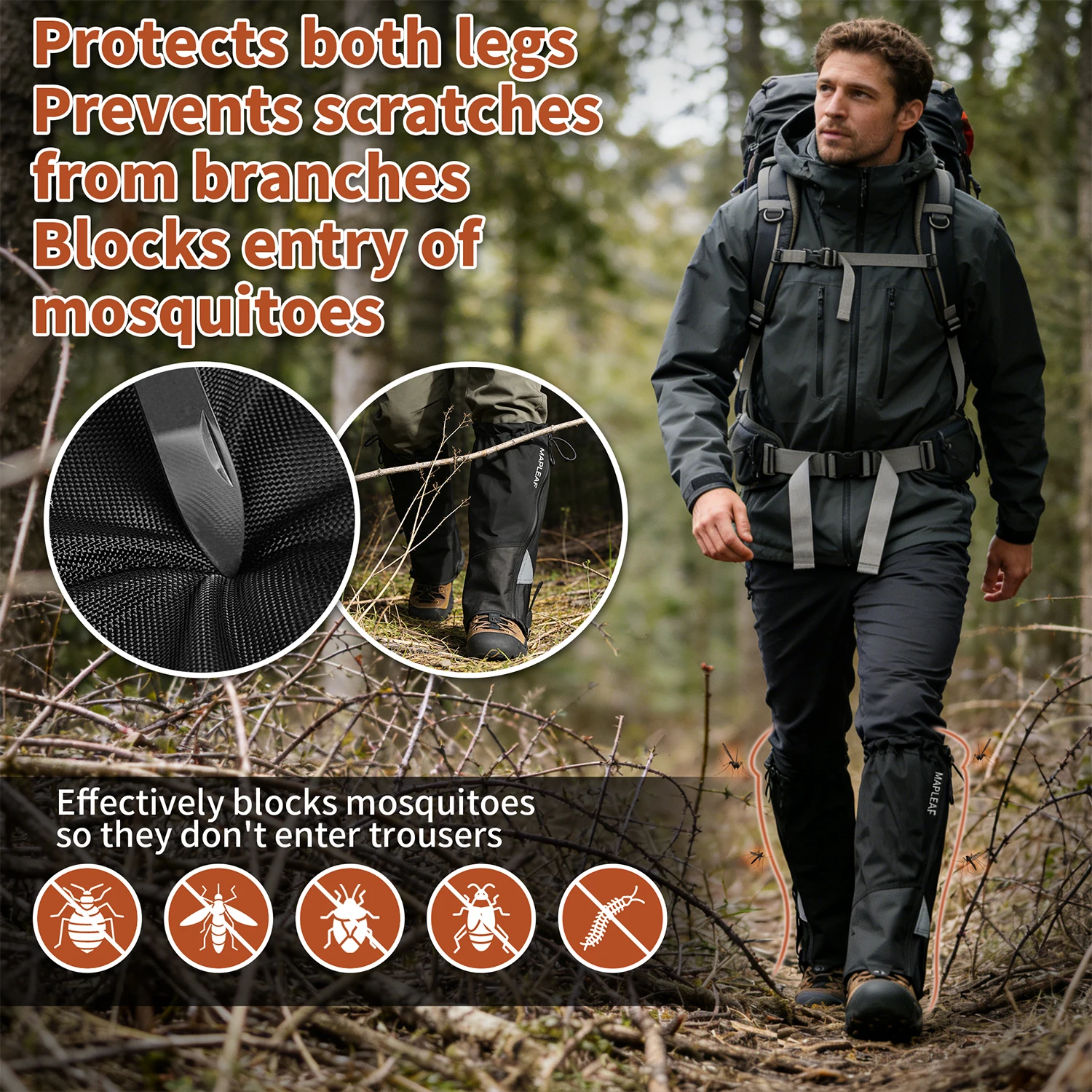 MAPLEAF ปลอกขาแบบกันน้ำ ปลอกขา - Hunting Fishing Outdoor บทวิจารณ์และราคา