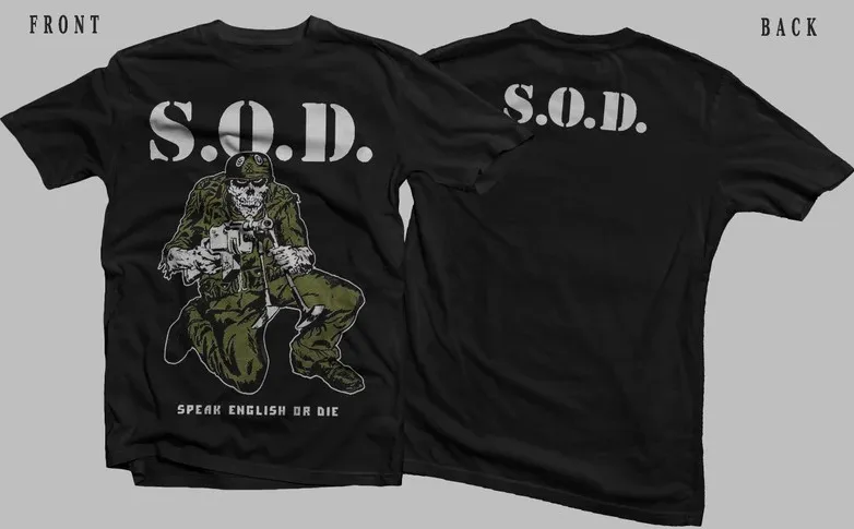 New Dtg/Dtf printed T-shirt - - Stormtroopers of Death -S.O.D.- Speak English