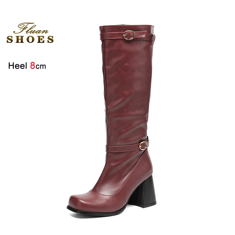 Woman Square Toe Bo… - image