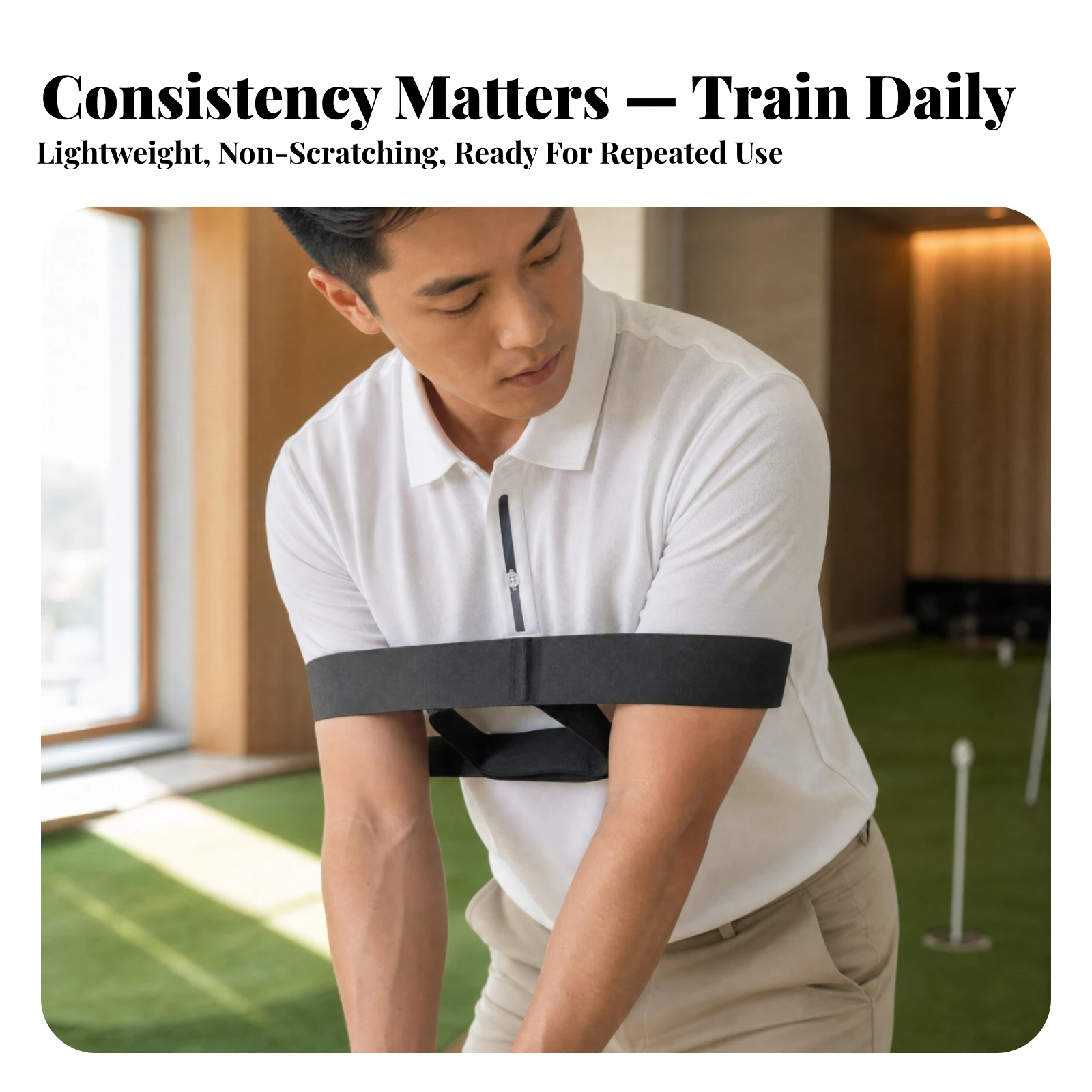 Golf Swing Training Aid Lightweight Golf Swing Posture-Correction Strap Compact Beginner-Friendly for Golfers