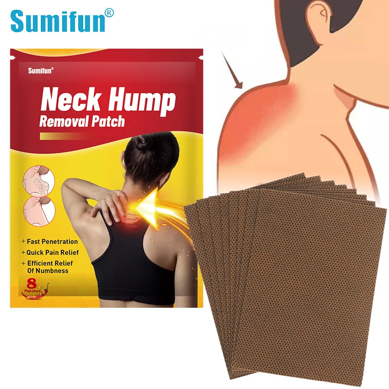 Sumifun Neck Hump Removal Plaster Dowager Hump Neck Drain Patch Medical Posture Corrector Massage Muscle Relax Chinese Medicine