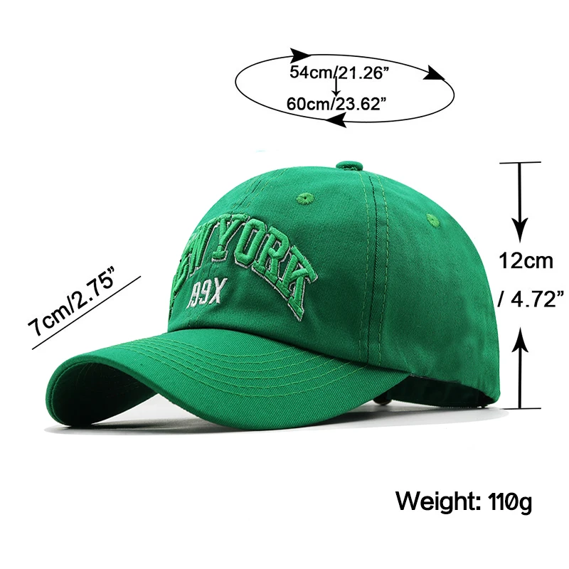 Simple Washed Baseball Cap Girl Snapback Hats Summer Autumn Hat for Men Women Caps Casquette Hats New York Embroidery Gorras