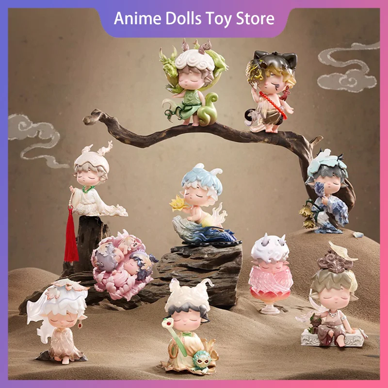 

Подлинная серия Heyone Mini Echoes Of Mountains And Rivers, слепая коробка, милая мультяшная модель, коллекция игрушек, настольный орнамент, подарок