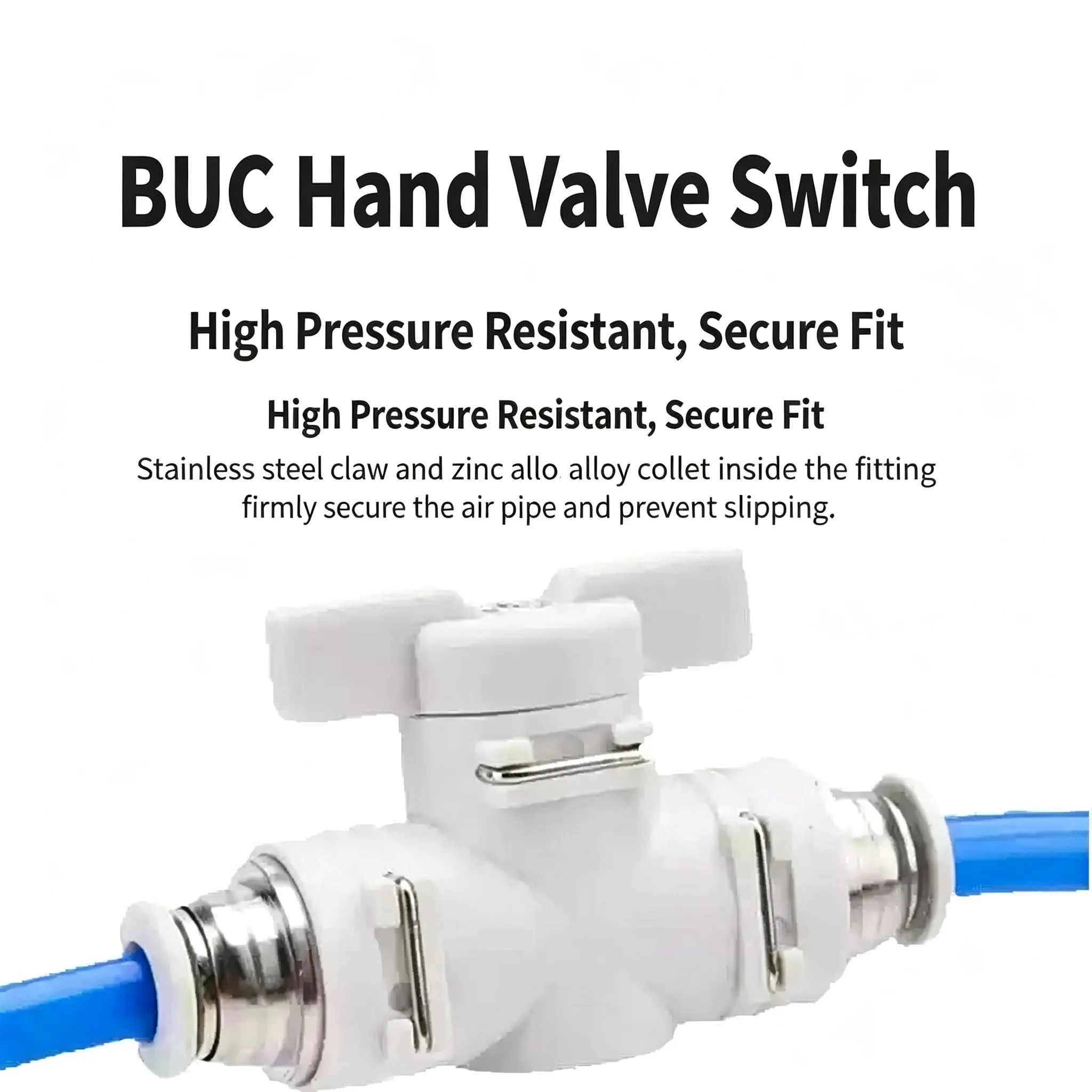 To Turn Switch Manual Ball Current-limiting BUC BTC Series 4mm 6mm Pneumatic Push In Quick Joint Connector Hand Valve