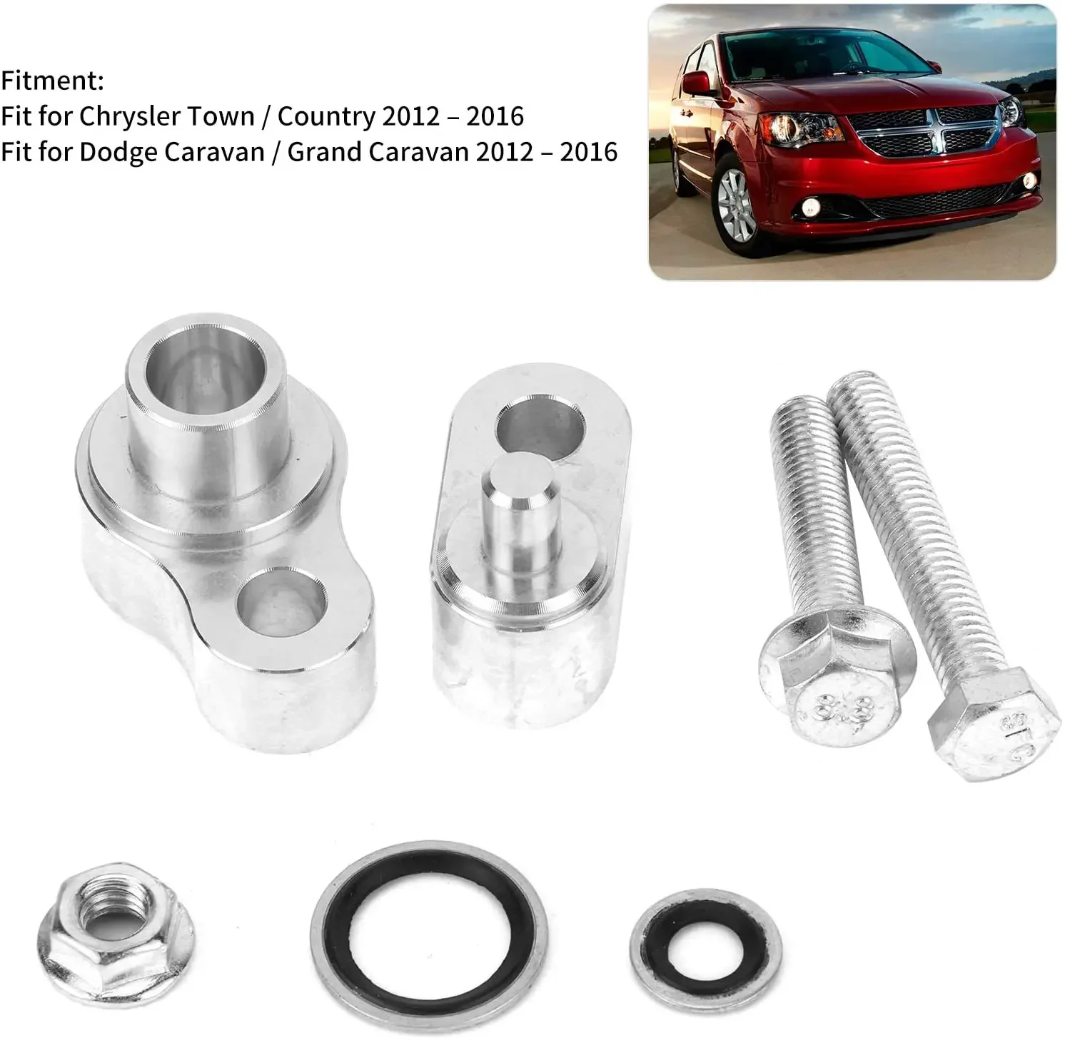 Rear A/C Block off Kit Air Conditioning Block Off Compatible with 2012-2016 Town/Country Dodge Caravan w/Dual Bolts