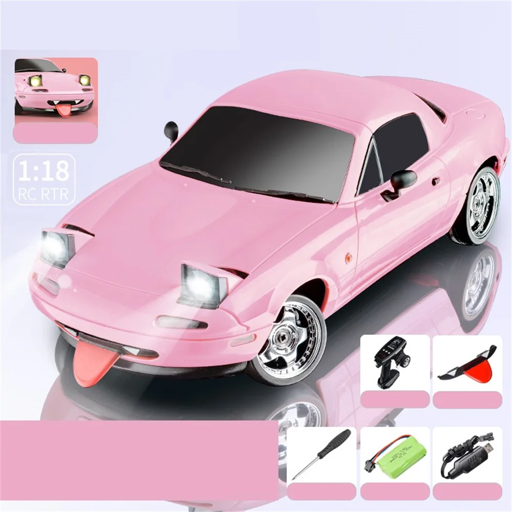 LDRC 1804 RTR 1/18 2.4G RWD RC Car Drift dla Mazda MX-5 Gyro LED Light On-Road Full Proportional Alloy Body Shell Racing Vehicle