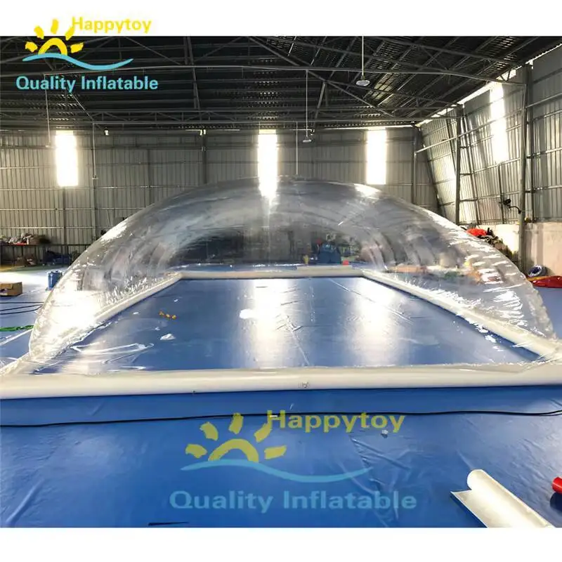 Barraca inflável transparente da abóbada do PVC da barraca inflável da abóbada da piscina do uso do inverno para a piscina