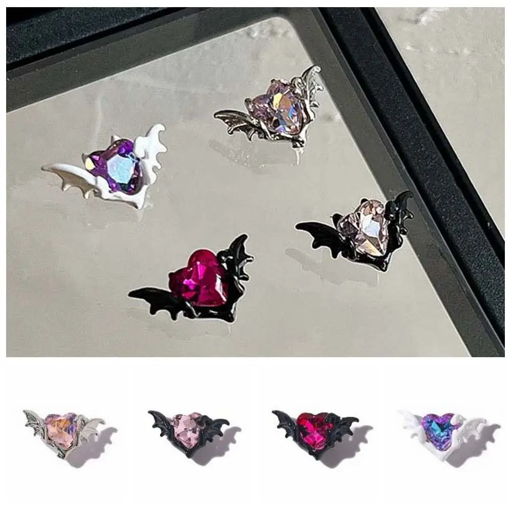 5 قطعة/المجموعة مانيكير المواد هالوين شيطان القلب مسمار زينة هالوين مسمار الفن سحر هالوين مسمار الملحقات #5