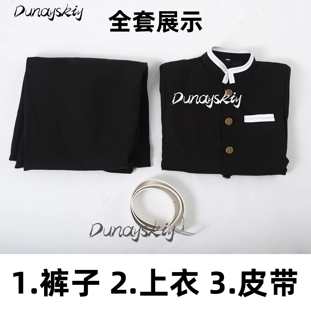 Tokitou Muichirou Costume Cosplay Uniforme Nera con Parrucca Prop Outfit Anime Giochi di Ruolo Vestiti per Halloween Natale Personalizzato