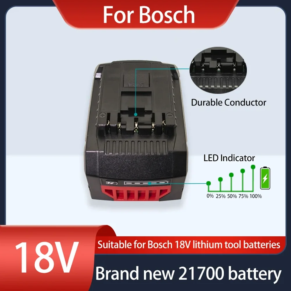 Brand-new 10AH/15AH For BOSCH Professional 18V 21700 Battery ProCORE 18V Li-ion Replacement for BAT609 BAT618 with bms