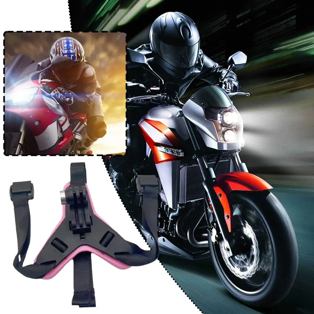 Motorcycle Helmet Chin Strap Mount Holder With Phone Clip For Hero 11 10 9 Action Camera Full Face Mobile Phone Holde Y5z1