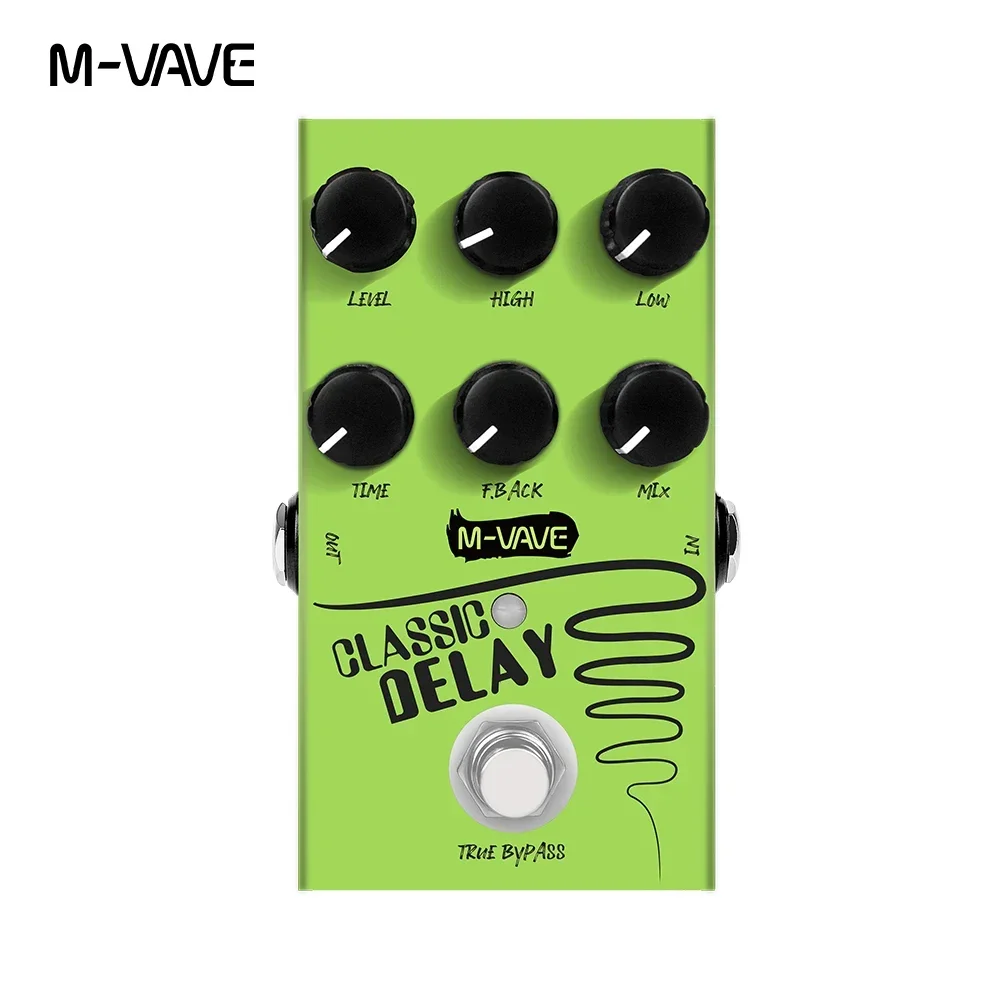 New 2024 M-vave Classic Delay Effect Pedal for Guitarists with 600ms Delay Time，Revolutionize Your Guitar Sound