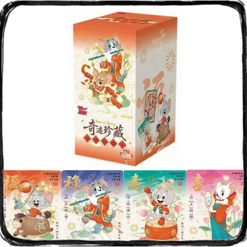 

Коллекционные карточки KAYOU Том и Джерри: Новогодняя чудо-коллекция, карточка-открытка «Начало года», аниме-коллекция, игрушка, подарок на день рождения