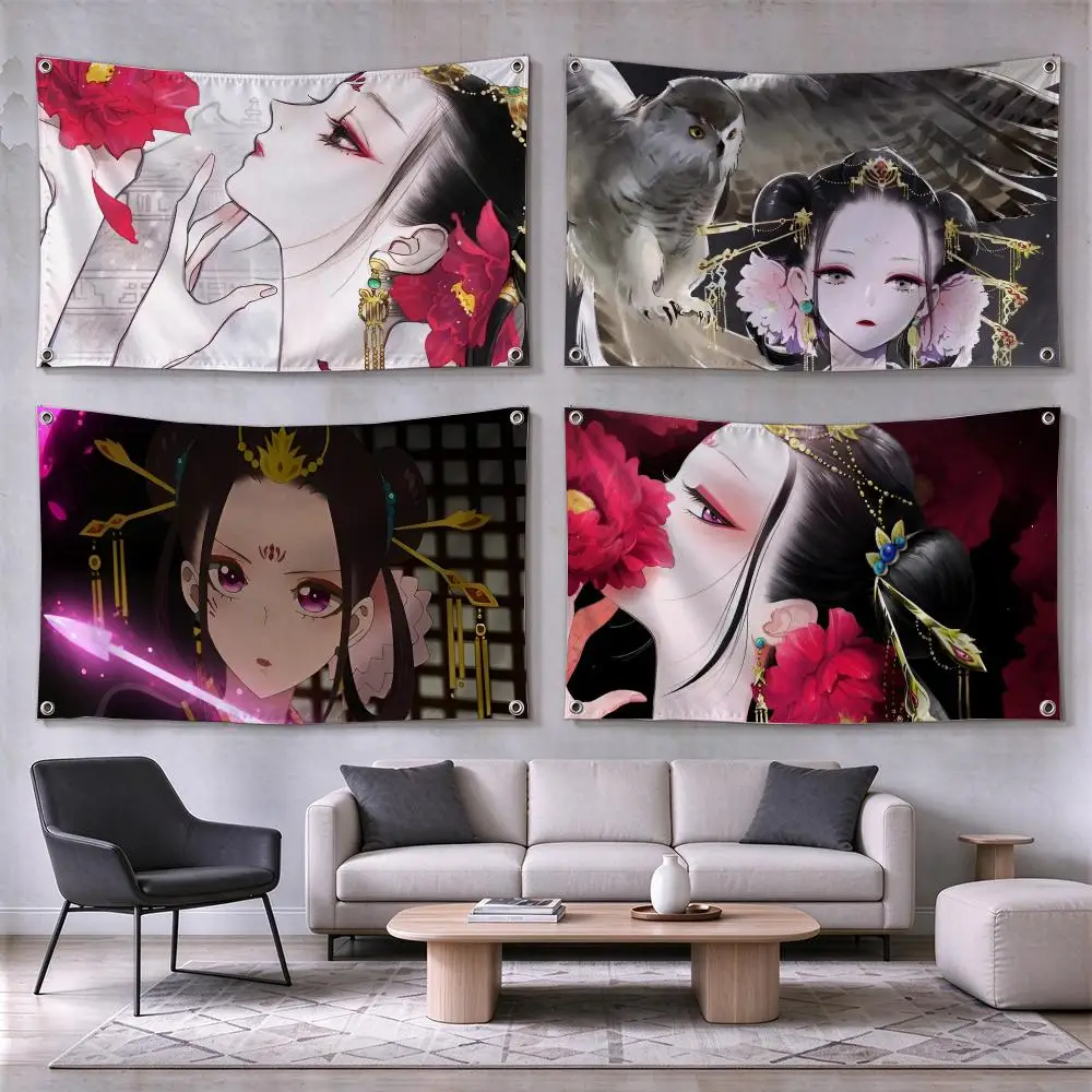 Raven of the Inner Palace Anime Drama Flags Wall Hanging for Outdoor Camping, Family Celebrations & Garden Home Decor Gift