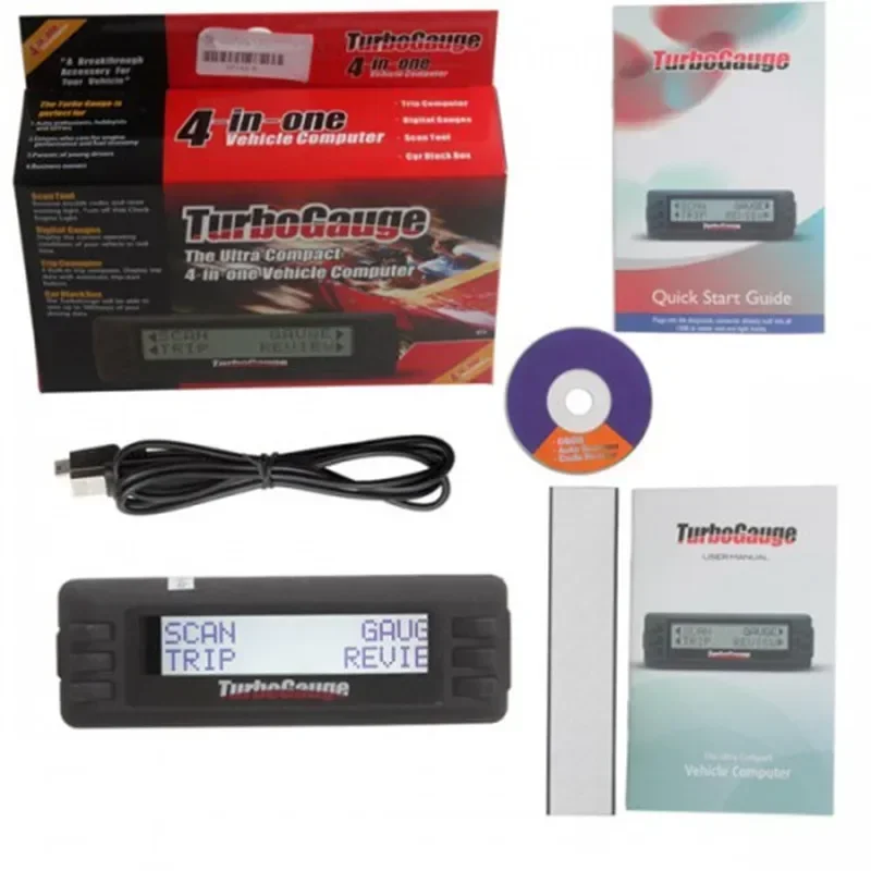 A+Quicklynks TurboGauge IV Auto Computer Scan Tool Digital Gauge 4 in 1