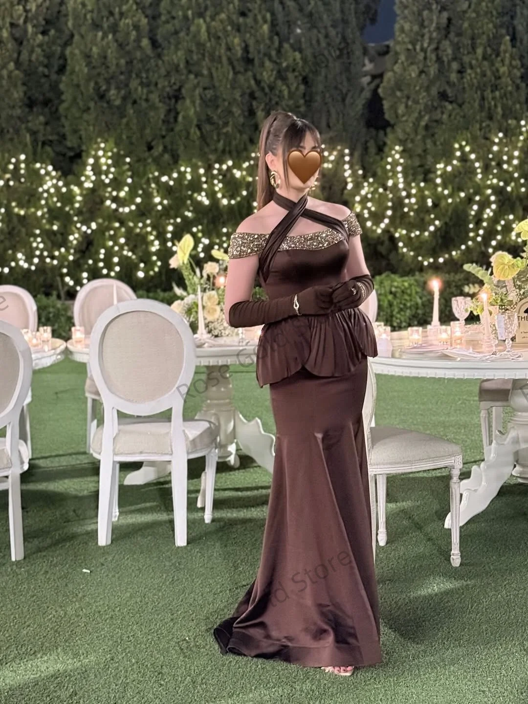 فساتين سهرة مثيرة بحورية البحر رسن فساتين حفلات مطرزة لملابس الحفلات مخصصة من الساتان العربي رداء السهرة سويب تراين #4