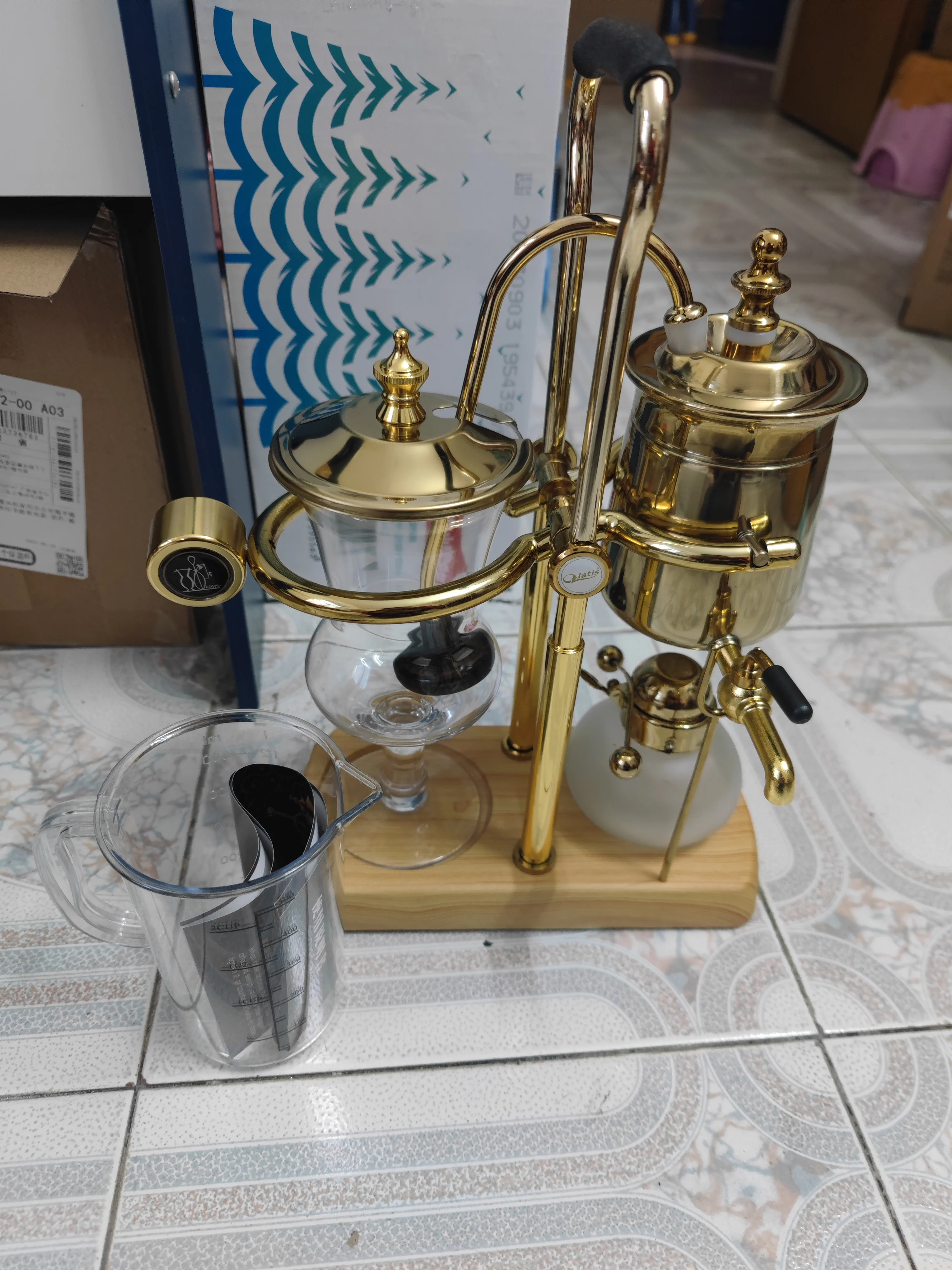 Water Drop Balancing Siphon Coffee Machine Kettle Coffee Maker Syphon Vacumm Coffee Brewer Manual Coffee Brewing Appliance Set