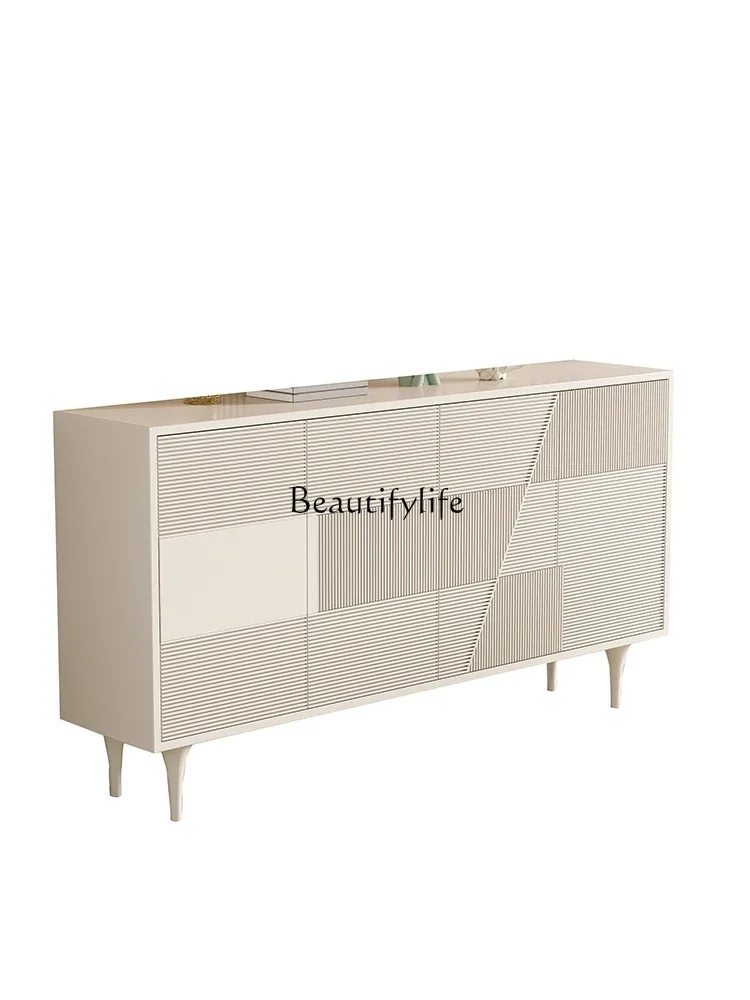 

FG44Light Luxury Cream Style Home Shoe Cabinet Modern Simple Small Apartment Hall Partition Curio Cabinet
