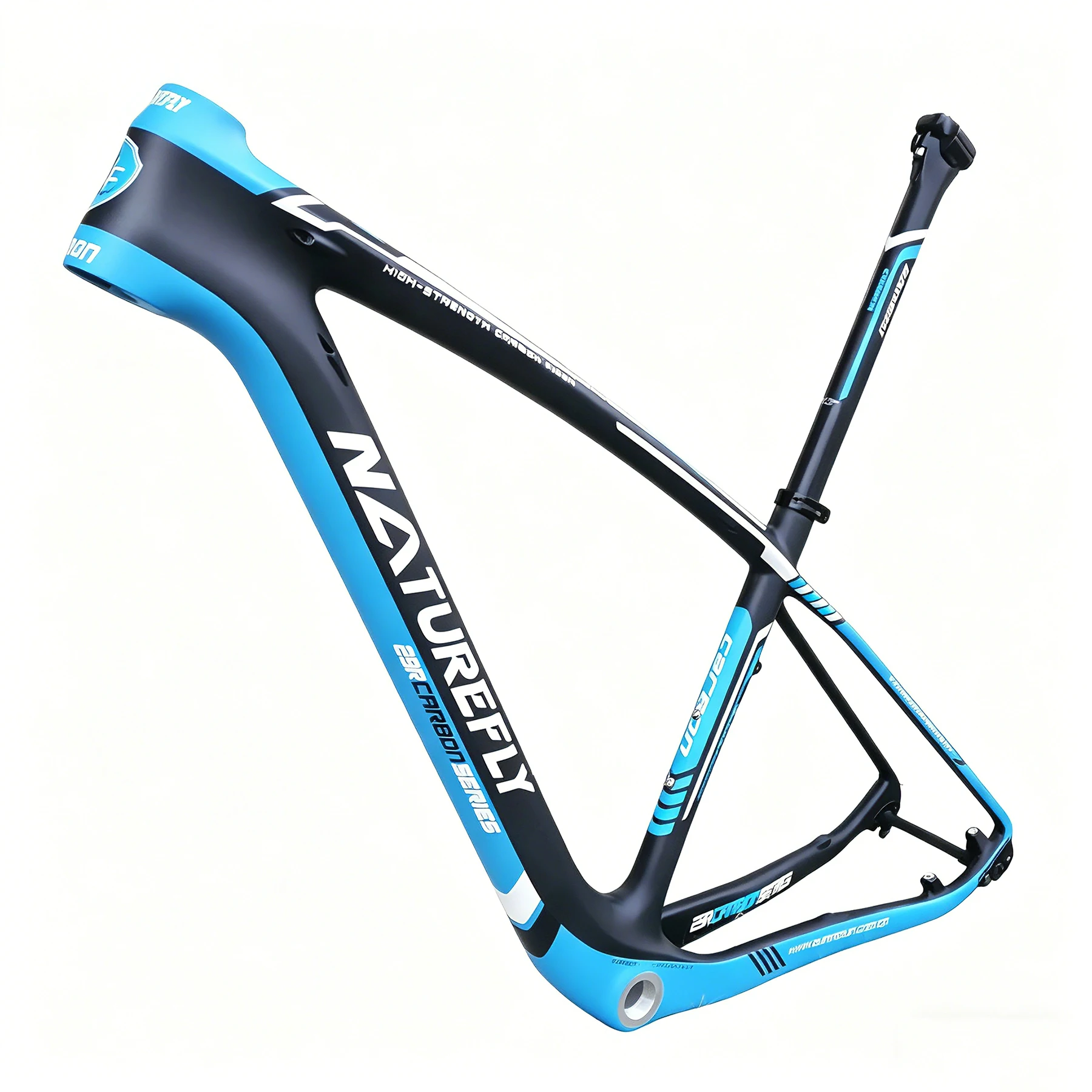

Naturefly Carbon Mountain Bike Frame MTB Bicycle Frame Cycle Frameset 29er Thru Axle 142mm Blue Black